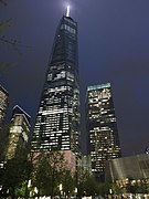 1 and 7 WTC at night in 2016