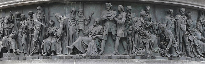 Groupe sculpté Hommes d'État, monument du Millénaire de la Russie.