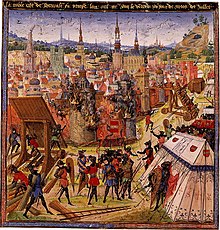 Painting of the siege of Jerusalem during the First Crusade (1099) 1099jerusalem.jpg