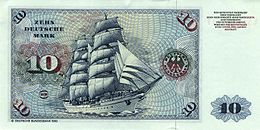 Verso of the German 10-Mark-banknote, 3rd series 10 DM Serie3 Rueckseite.jpg
