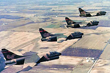 Ohio ANG 162d Tactical Fighter Squadron A-7D Corsair II Formation