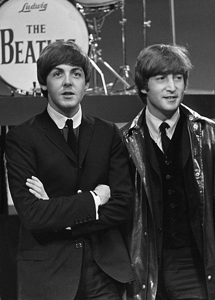 Paul McCartney and John Lennon in 1964