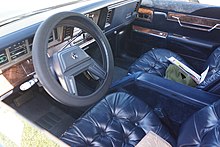 1984 Chrysler Executive Limousine front seats 1984 Chrysler Executive Limousine (34313613003).jpg