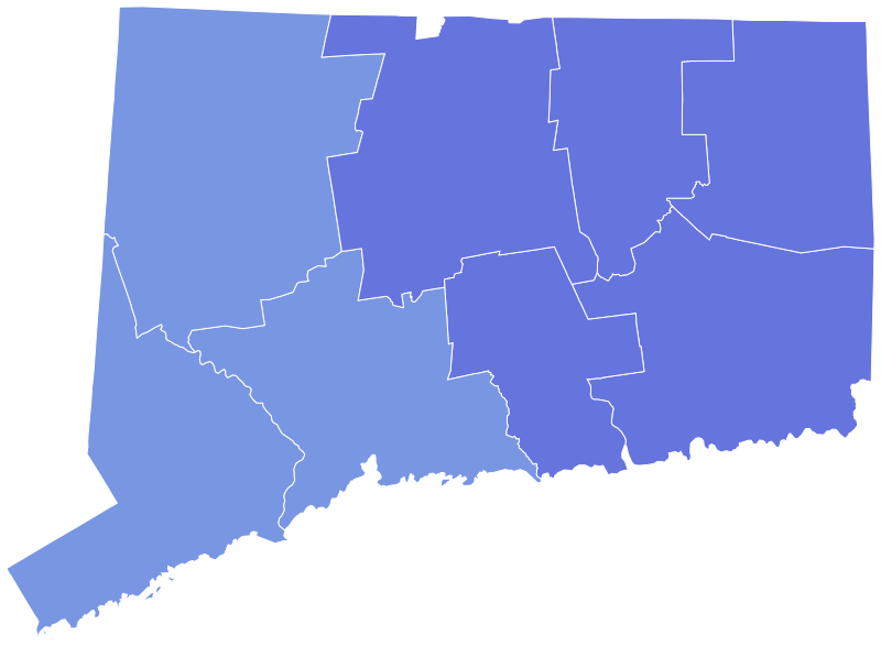 File:1986 Connecticut gubernatorial election results map by county.svg