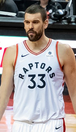 Marc Gasol with the Toronto Raptors 2019.