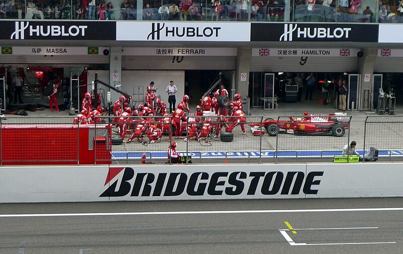 File:2010 Chinese GP queuing Ferrari.jpg