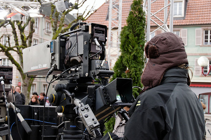 Une des caméras en action.