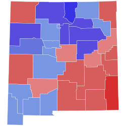 Résultats des élections sénatoriales du Nouveau-Mexique par comté, 2014.svg