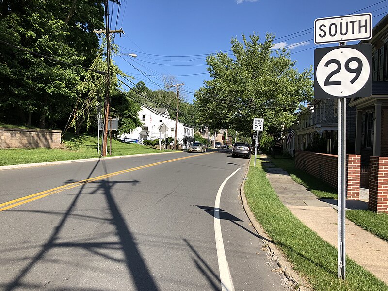 File:2018-06-14 17 05 55 View south along New Jersey State Route 29 (Main Street) at Hunterdon County Route 523 (Stockton-Flemington Road) in Stockton, Hunterdon County, New Jersey.jpg