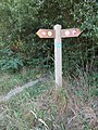 2018-07-25 Footpath sign, Paston way, Foxhills woods, Northrepps, Norfolk.JPG