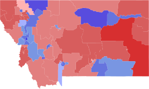 State House district results 2018 Montana senate election results map by state house district.svg