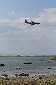 A KC-135R Stratotanker, tail number 57-1439, on final approach at Kadena Air Base in Okinawa, Japan in March 2020. It is assigned to the 22nd Air Refueling Wing and the 931st Air Refueling Wing at McConnell Air Force Base in Wichita, Kansas.