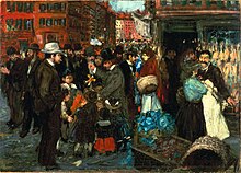 Street Scene (Hester Street), 1905, oil on canvas, Brooklyn Museum