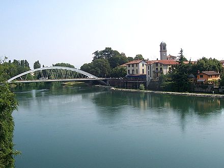 Bridge on the river Adda, between Canonica in the province of Bergamo and Vaprio in the province of Milan