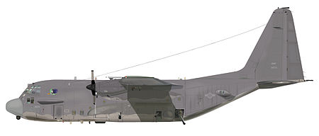 Dibujo de un AC-130H Pave Spectre II.