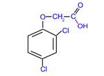 molecola di acido-2,4-diclorofenossiacetic