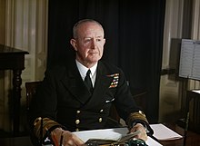 Admiral of the Fleet Sir Andrew Cunningham, the First Sea Lord and Chief of the Naval Staff, at his desk at the Admiralty in London, October 1944. TR2519.jpg