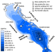Depth of the Adriatic Sea Adriatic Sea Bathymetry.svg