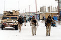 Afghan National Security Forces members conduct a presence patrol in Sharana city, Sharana district, Paktika province, Afghanistan, Jan. 9, 2014 140109-A-ZR634-007.jpg