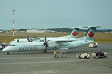 Jazz Dash 8-400s in the old Air Canada Express livery