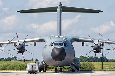 English: Airbus SAS operated Airbus A400M (reg. EC-404, cn 004) at ILA Berlin Air Show 2016.