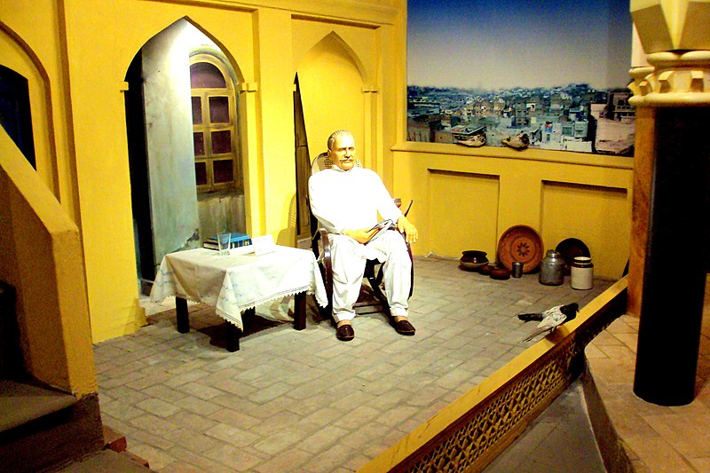 File:Allama Iqbal sitting in his veranda in Lahore.JPG