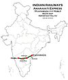 Amaravati Express (Vijayawada - Hubli) Güzergah map.jpg