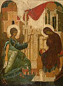 Annunciation from Vasilyevskiy chin (1408, Tretyakov gallery).jpg
