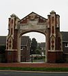 Ascham St Vincent War Memorial Arch, Carlisle Road, Eastbourne (NHLE Code 1389575) (October 2010).JPG