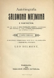 Salomon Majmon Autobiografia Salomona Majmona