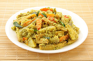 <span class="mw-page-title-main">Avial</span> Indian dish containing a thick mixture of vegetables