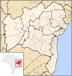 Localização de Alagoinhas na Bahia
