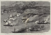 馬江海戰。1884年作品。