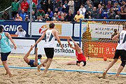 Deutsch: Beachhandball Europameisterschaften 2019 (Beach handball Euro); Tag 6: 7. Juli 2019 – Männerfinale, Dänemark-Norwegen 2:0 (25:18, 19:16) English: Beach handball Euro; Day 6: 7 July 2019 – Men's Final – Denmark-Norway 2:0 (25:18, 19:16)