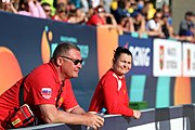 Deutsch: Beachhandball Europameisterschaften 2019 (Beach handball Euro); Tag 4: 5. Juli 2019 – Männer, Viertelfinale, Russland-Polen 2:0 (30:22, 19:18) English: Beach handball Euro; Day 4: 5 July 2019 – Quarter Final Men – Russia-Poland 2:0 (30:22, 19:18)