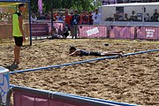 Deutsch: Beachhandball bei den Olympischen Jugendspielen 2018; Tag 7, 13. Oktober 2018; Jungen, Halbfinale – Argentinien-Portugal 1:2 English: Beach handball at the 2018 Summer Youth Olympics at 13 October 2018 – Boys Semifinal – Argentina-Portugal 1:2