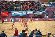 Deutsch: Beachhandball bei den Olympischen Jugendspielen 2018; Tag 5, 10. November 2018; Mädchen, Hauptrunde - Kroatien-Argentinien 1:2 English: Beach handball at the 2018 Summer Youth Olympics at 11 October 2018 – Girls Main Round – Croatia-Argentina 1:2