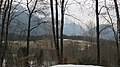 Blick von der Position des ehem. großen Panoramafensters des Berghofs, März 2011