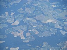 Aerial view of Berlin and surrounding countryside Berlin GA from airplane.jpg