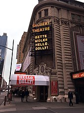 2017 Broadway revival at the Shubert Theatre. Bette Midler Hello Dolly Broadway (34654432724).jpg
