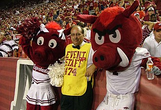 Big Red and Sue E. during a Razorback football game. BigRedSooie.jpg