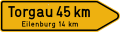 Bild 51 Wegweiser für sonstige befestigte Straßen (TGL 10 629, Blatt 3, S. 33)