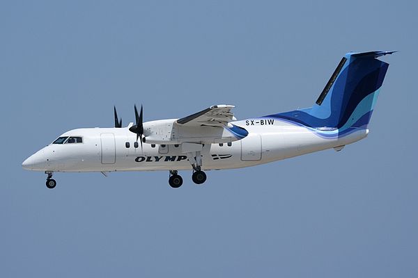 Olympic Air De Havilland Canada Dash 8-100 in an Austrojet-hybrid livery