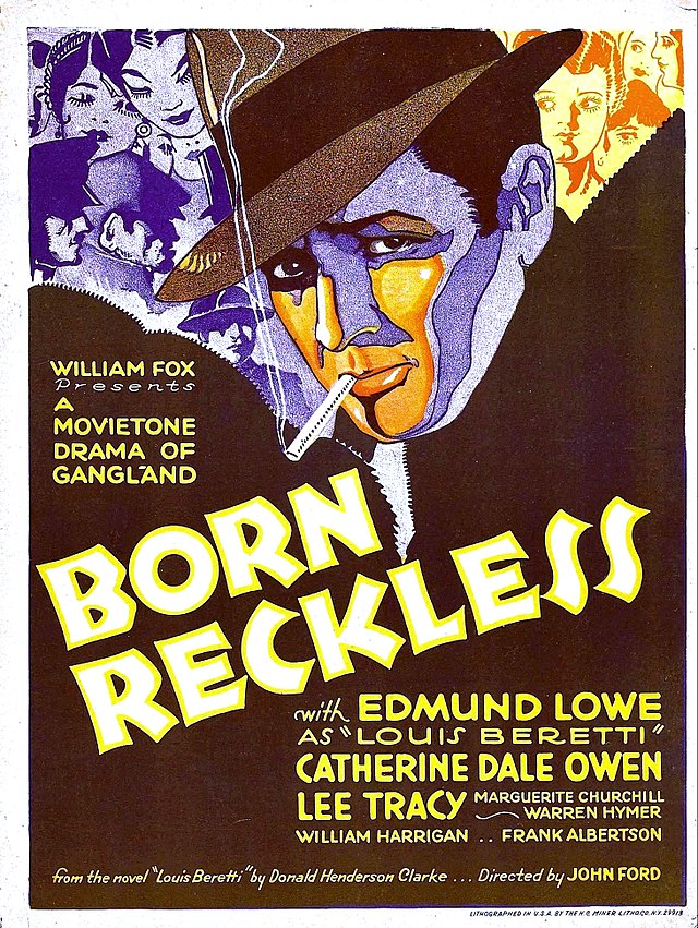 Description de l'image Born-Reckless-1930-poster.jpg.