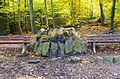 Brunnen in der Nähe des Wasserschlößchens und des Bahnübergangs