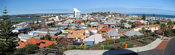 Panorama of Bunbury from lookout tower