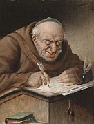 Ein schreibender Mönch