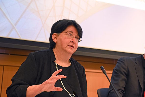 Carol Cohn participating in a panel called "After War, Gender Equality Needs Investment Too" sponsored by the U.S. Institute of Peace. (March 2017). Carol Cohn on "After War, Gender Equality Needs Investment Too".jpg