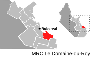 Lage von Chambord in Le Domaine-du-Roy MRC (frz. municipalité régionale du comté): regionale Grafschaftsgemeinde