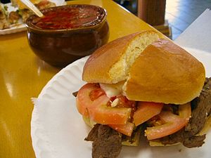 Chacarero, one of the most popular sandwiches